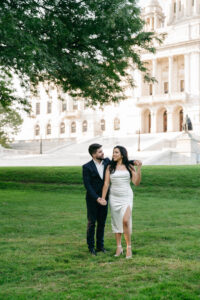 editorial city engagement session in downtown Providence Rhode Island