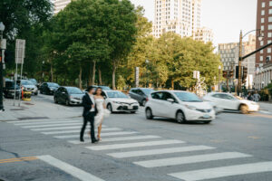 editorial city engagement session in downtown Providence Rhode Island